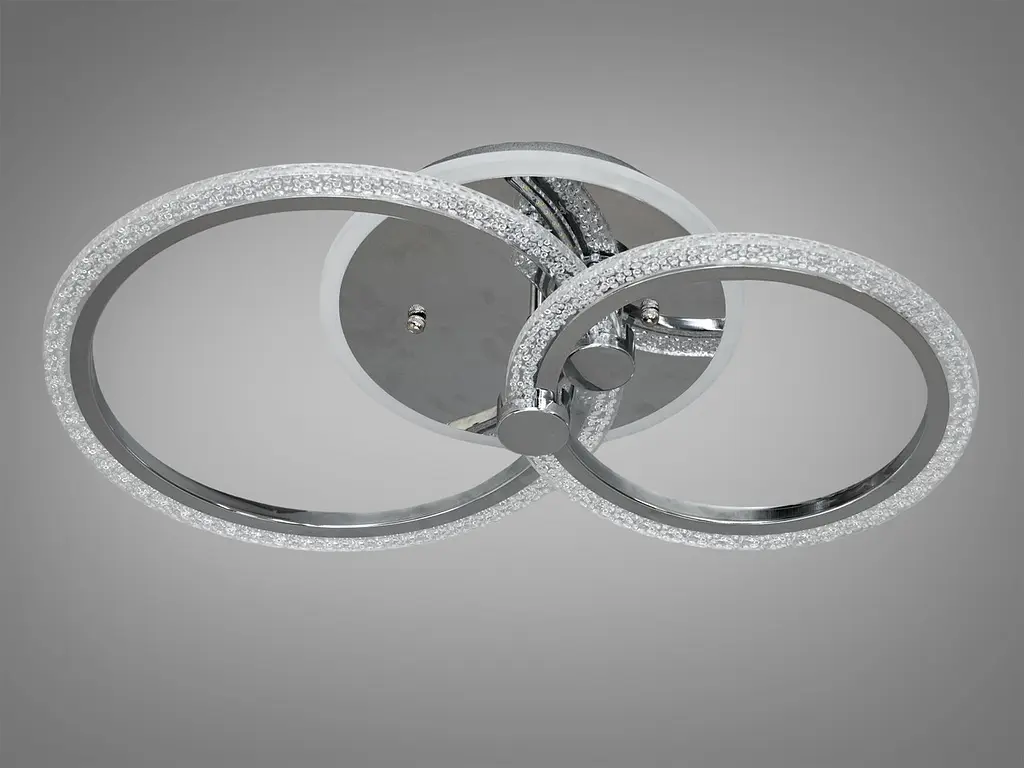 Стельовий світильник LED Diasha A8180/2HR, 55W, 3200K-6500K, хром, сучасний стиль, з пультом, диммером, кольорова підсвітка - фото 3