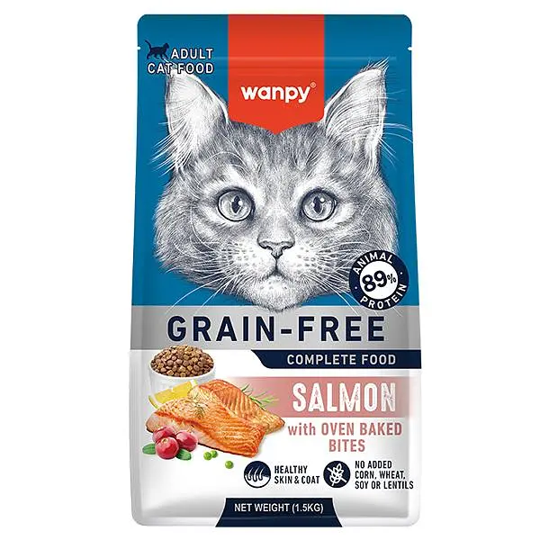 Сухий корм для котів Wanpy Adult Cat Grain Free Salmon Ванпі беззерновий з лососем 1.5 кг