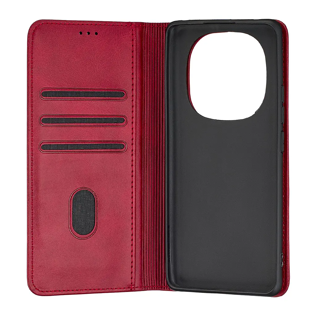 Чохол-книжка Premium Xiaomi Redmi Note 14 Pro 4G Dark Red - фото 2