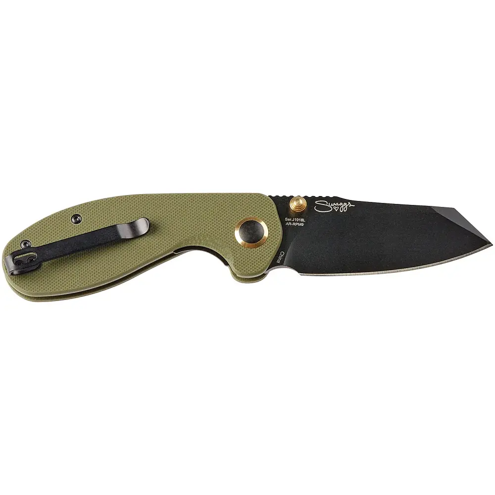 Ніж CJRB Maileah Large Black Blade Green - фото 2
