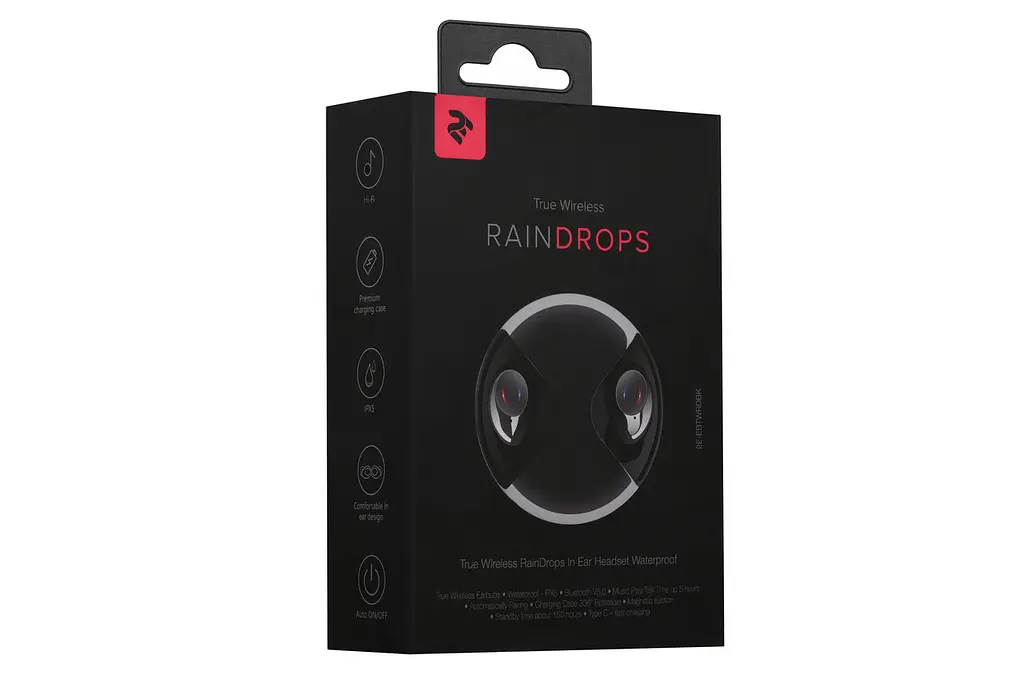 Наушники 2E RainDrops True Wireless Waterproof Mic Black (2E-EBTWRDBK) - фото 5