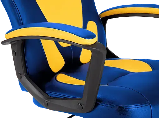 Геймерское детское кресло GT Racer синее с желтым (X-1414 Blue/Yellow) - фото 7