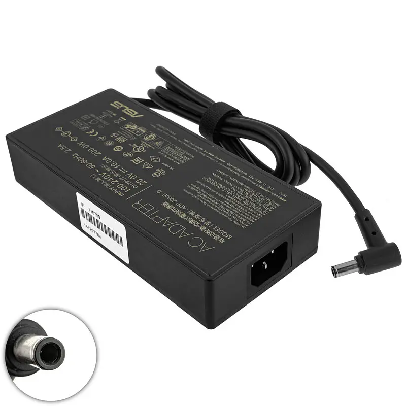 Блок живлення для ноутбука Asus 20V, 10A, 200W, 6.0x3.7мм-PIN, black (без кабеля!) (0A001-01120000) - фото 2