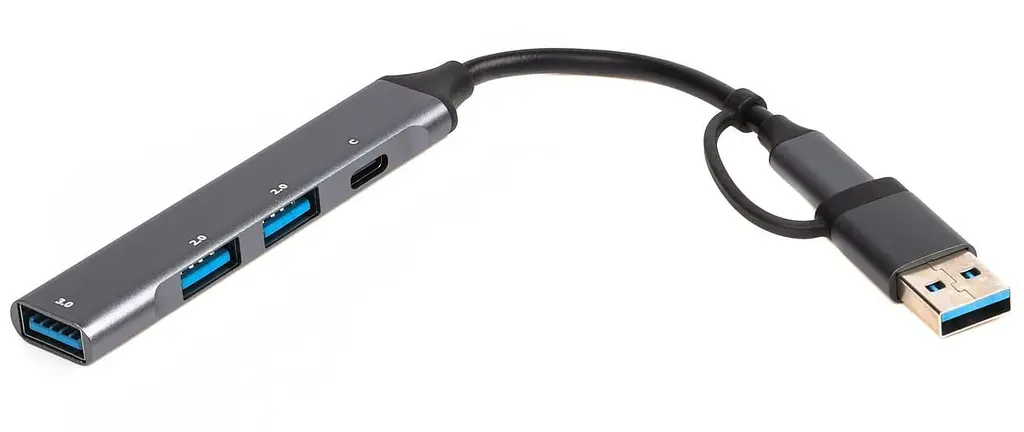 USB-Хаб Maxxter USB 3.0 HU3C-4P1CN-01 (HU3C-4P1CN-01) - фото 4