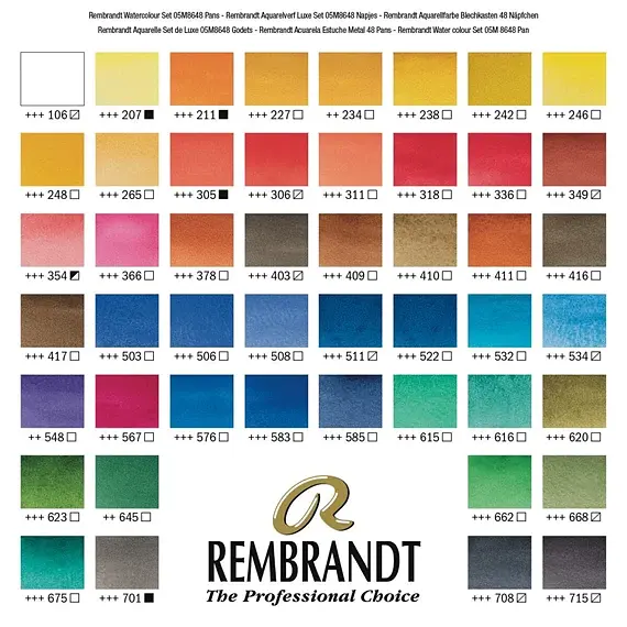 Набір акварельних фарб Rembrandt De Luxe 48 кол Royal Talens (8712079441494) - фото 7