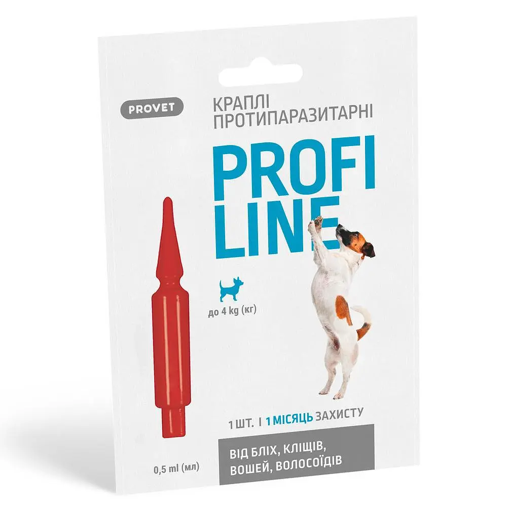 Капли ProVET Profiline для собак до 4 кг 1 пипетка 0.5 мл инсектоакарицид - фото 5