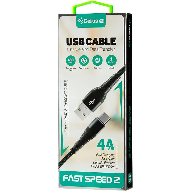 USB кабель Gelius Pro Fast Speed 2 GP-UC05c Type-C Black - фото 3