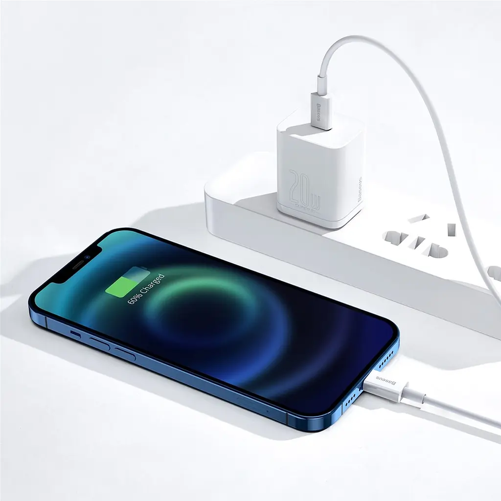 Кабель Baseus Superior Series Fast Charging USB-C to Lightning 20W 2m White (CATLYS-C02) [79371] - фото 7