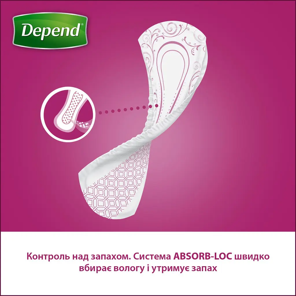 Урологічні прокладки Depend Normal Plus Pad 12 шт. (5029053546162/5029053561585) - фото 5