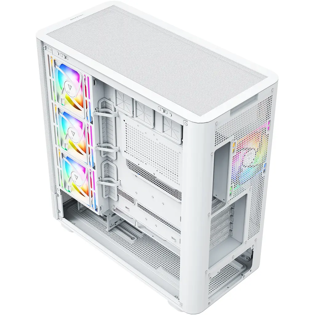 Корпус ModeCom VOLCANO AQ500 ARGB MIDI FRONT LCD 6,2” 4x120mm fans WHITE без БЖ ATX - фото 9