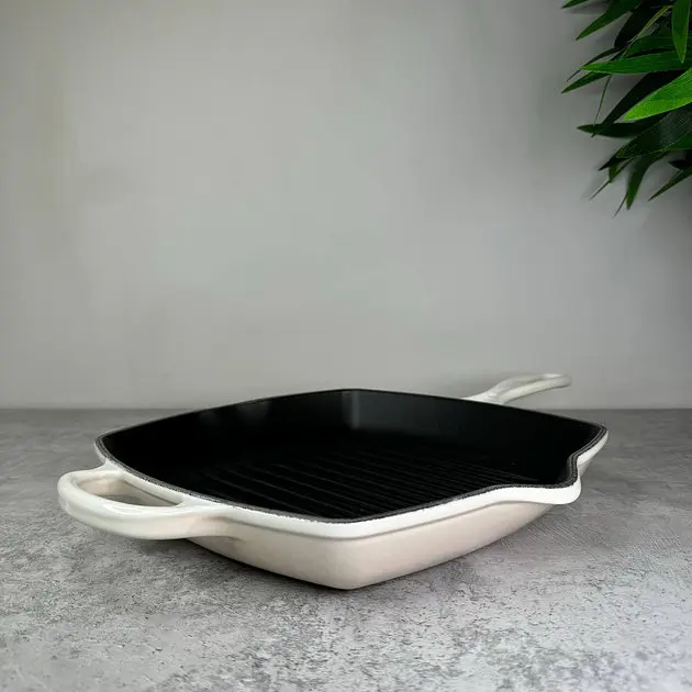 Сковорода-гриль Le Creuset Square Grillet 26 см безе 20183267160422 - фото 5