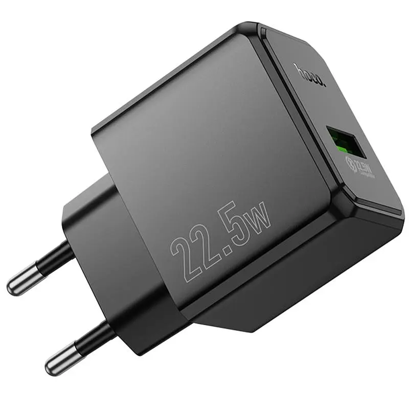 СЗУ Hoco CS17A Wish QC3.0 22.5W (1USB-A) Black - фото 4