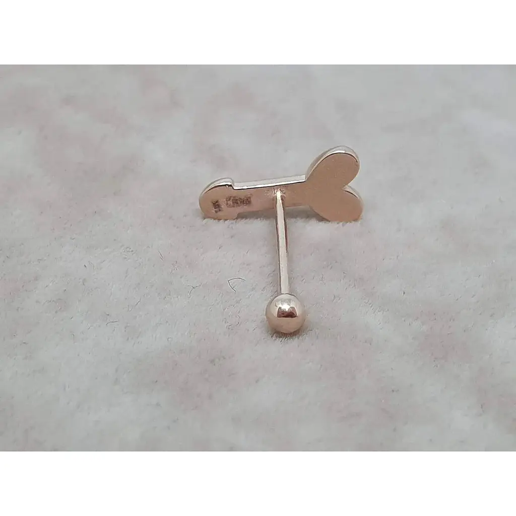 Золотая серьга для пирсинга языка Ирий. З6040 - фото 3