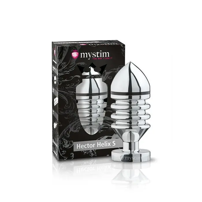 Mystim-Hector Helix Butt Plug s анальна пробка для електростимуляції, 10х4 см - фото 5