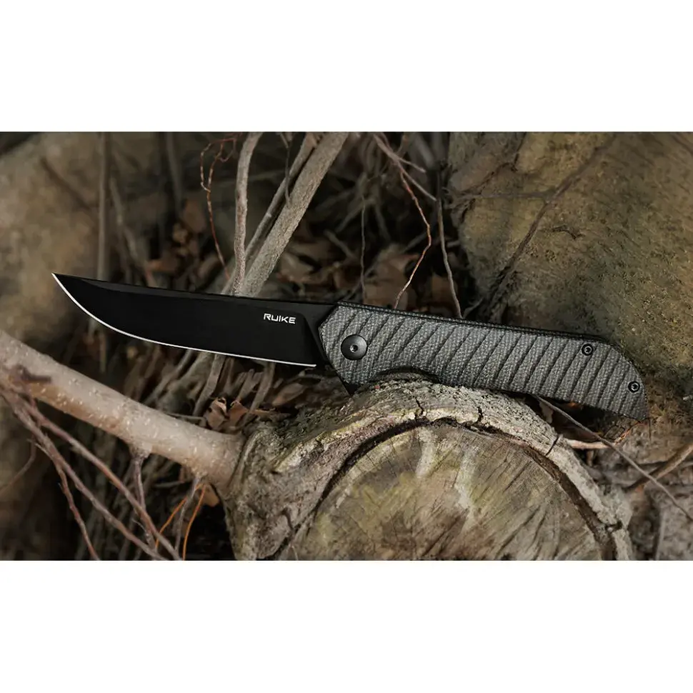 Ніж складаний туристичний Ruike P122-MB, (9.2 см) 14C28N / мікарта коричневий - фото 11