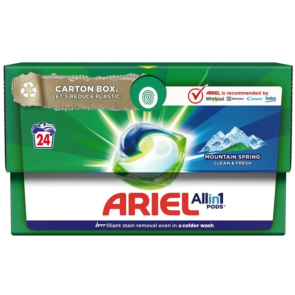 Капсулы для стирки Ariel Pods All-in-1 Горный Родник 24 шт. х 21 г - фото 2
