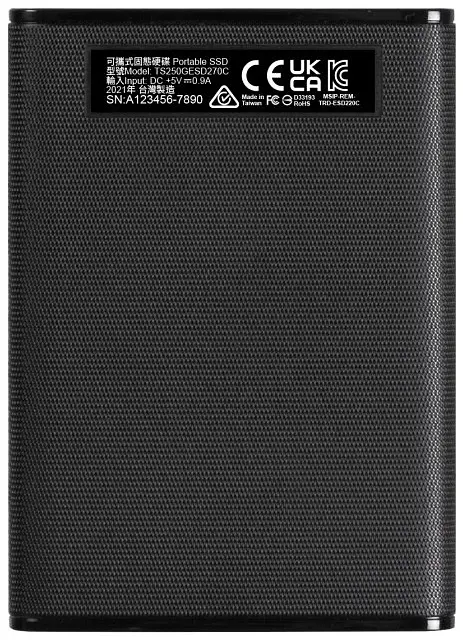 Портативный SSD Transcend 1TB USB 3.1 Gen 2 Type-C ESD270C teh0014740 - фото 8