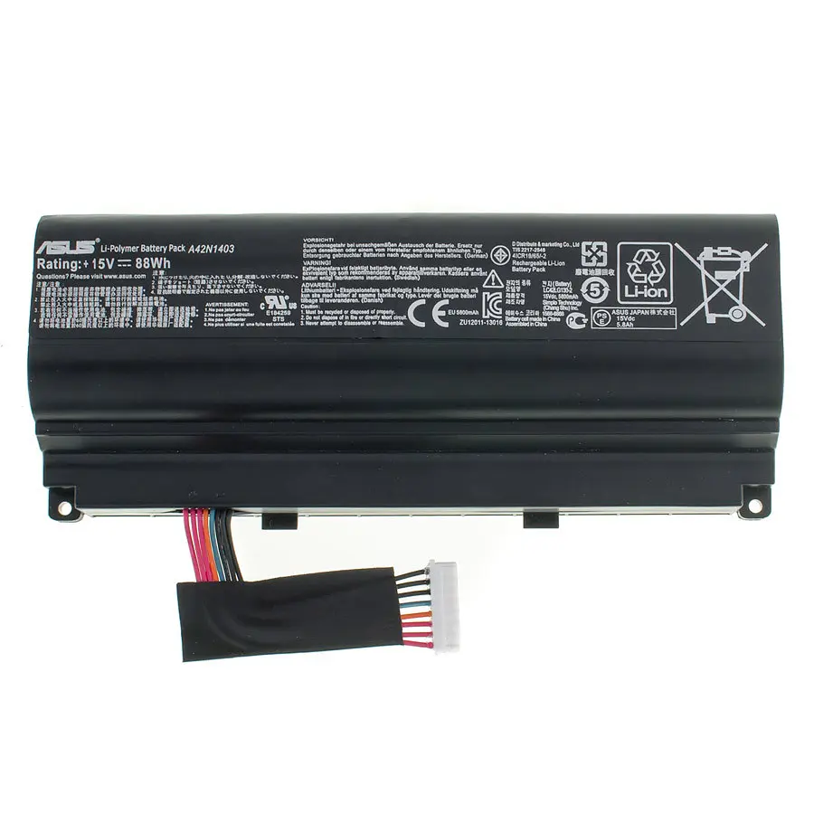 Батарея для ноутбука Asus A42N1403 (ROGs: G751JM G751JT G751JY series) 15V 5800mAh 88Wh Чорний - фото 2
