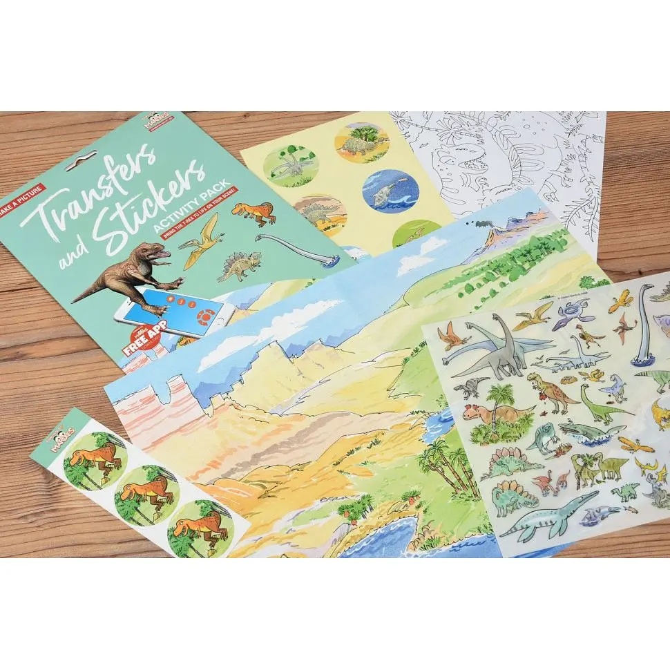 Набор переводных наклеек Scribble Down с онлайн приложением Динозавры А4 SD/22 - фото 6