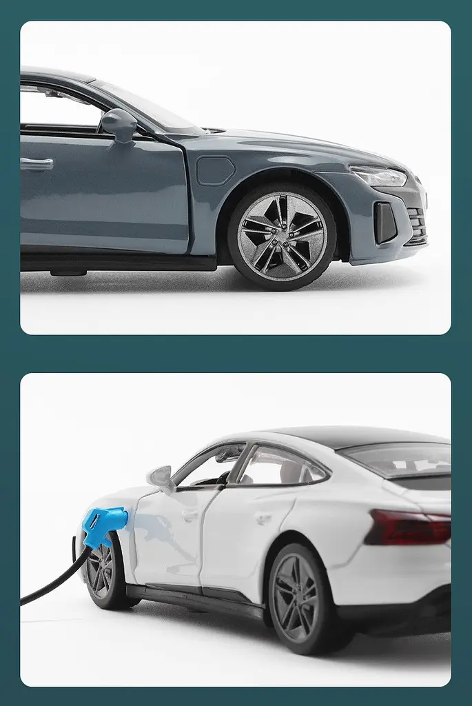 Колекційна металева модель автомобіля Автопром Audi RS e-tron GT із зарядною станцією, інерцією, світлом та звуком 1:36 - фото 9