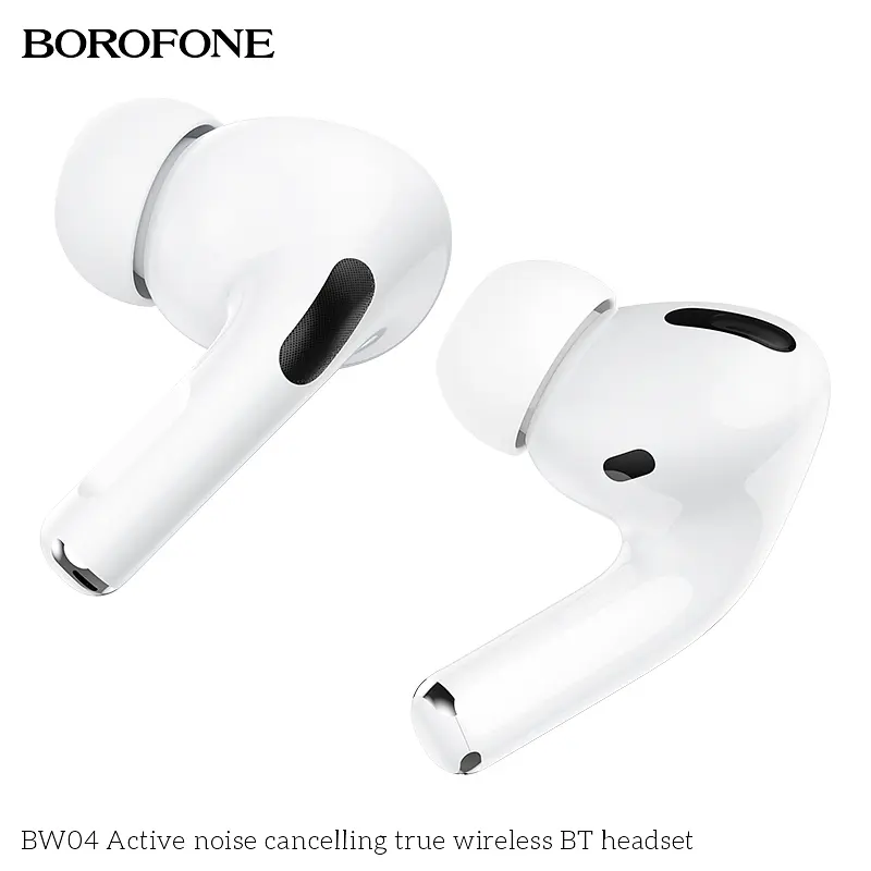 Навушники Borofone BW04 Active noise cancelling true wireless BT headset White - фото 3