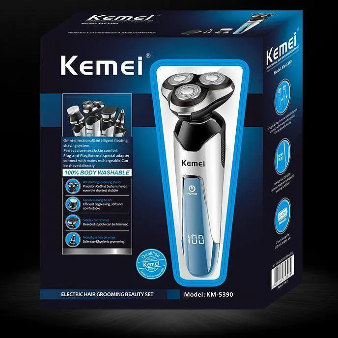 Электробритва Kemei Km-5390 аккумуляторная 4 в 1 - фото 3