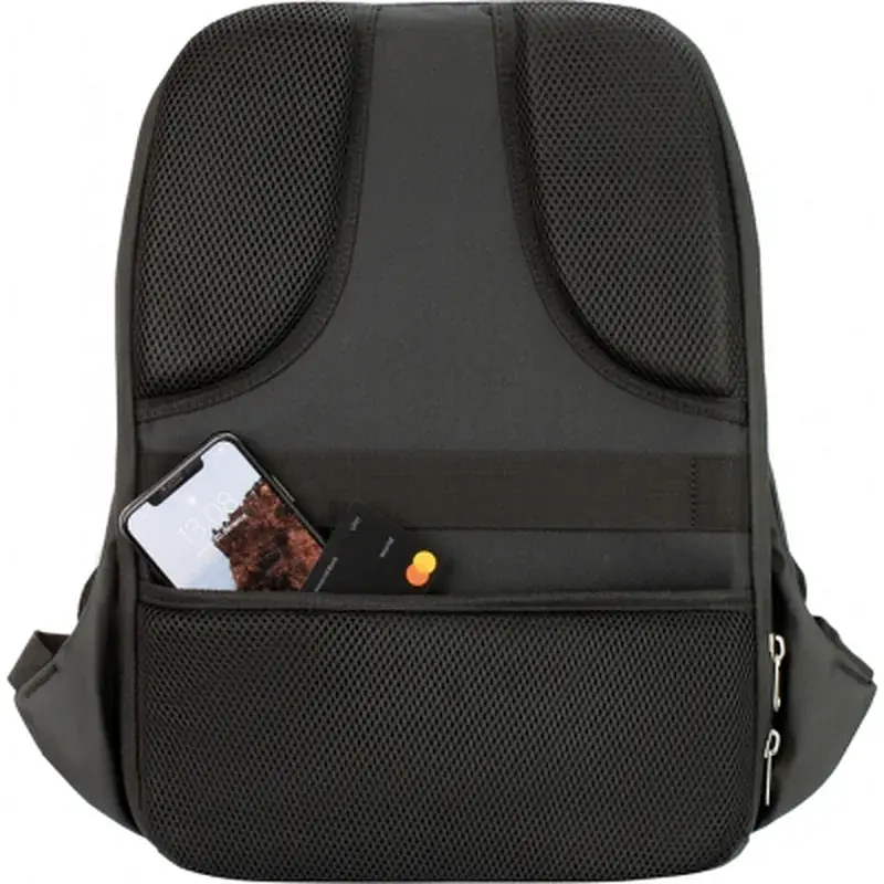 Рюкзак шкільний Optima 17" USB унісекс Чорний (O96914-01) - фото 3