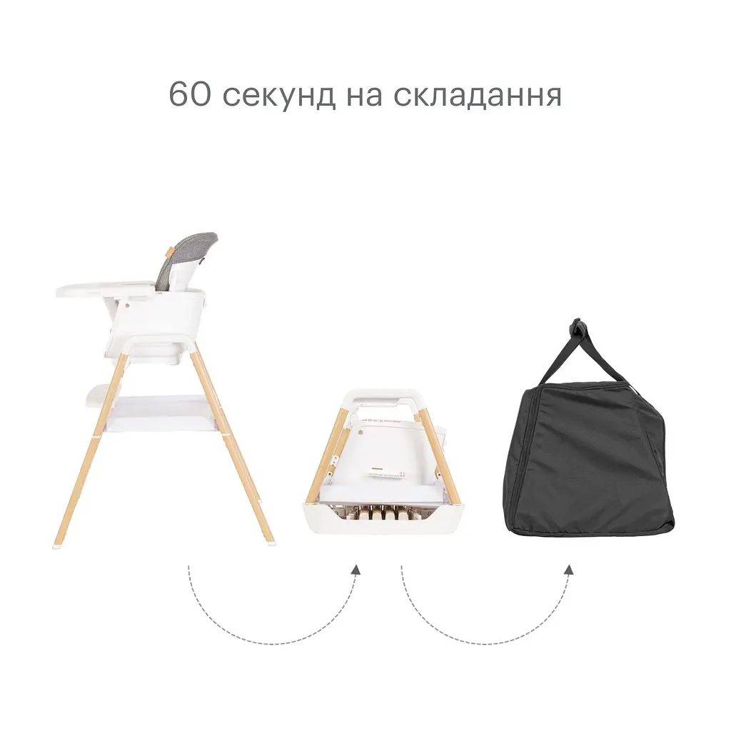 Стільчик для годування Tutti Bambini Nova, білий (611010/3511) - фото 7