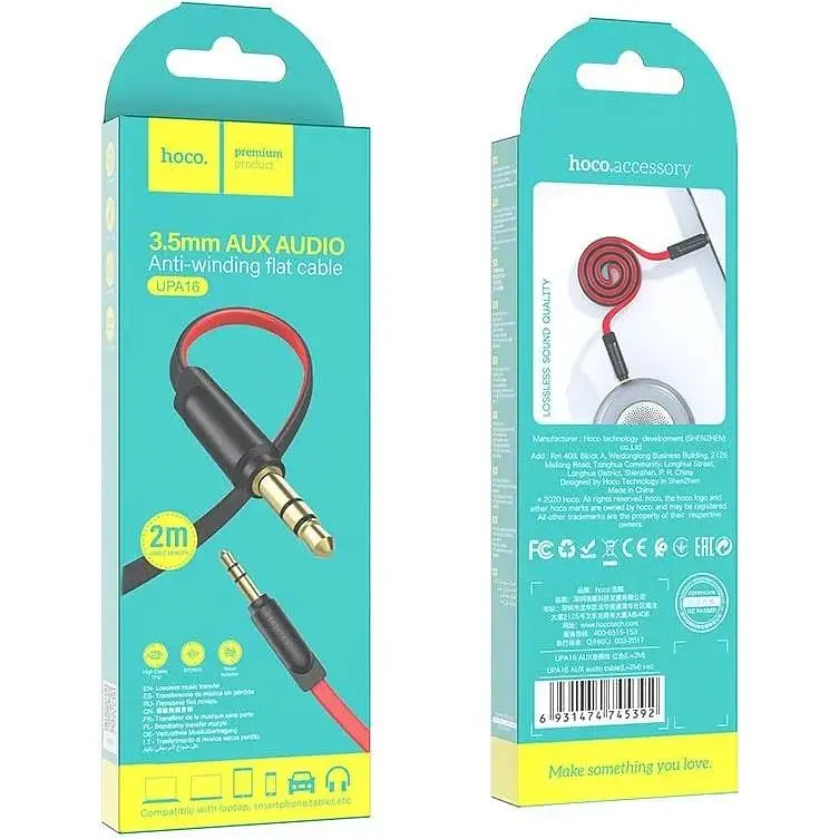 Кабель Hoco UPA16 AUX audio cable білий 2 м - фото 3