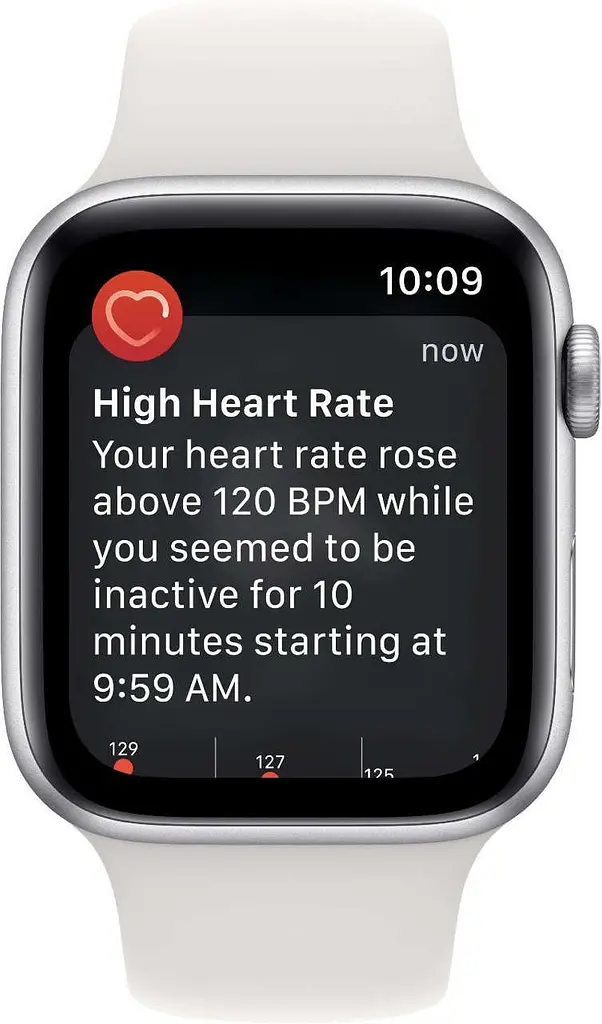 Смарт-часы Apple Watch SE (2022) 44 mm Silver Aluminum with White band (MNK23CS/A) - фото 4