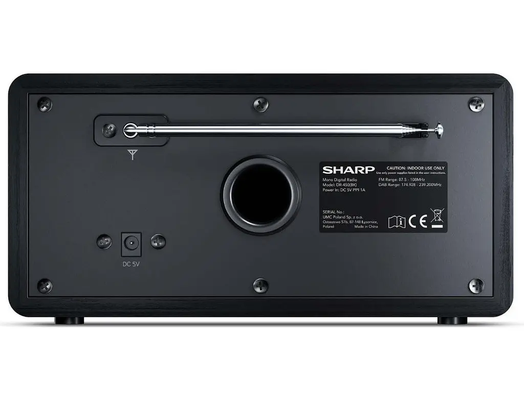Радіоприймач колонка Sharp DR450BK Black DAB+, FM RDS, Bluetooth, мережа - фото 4