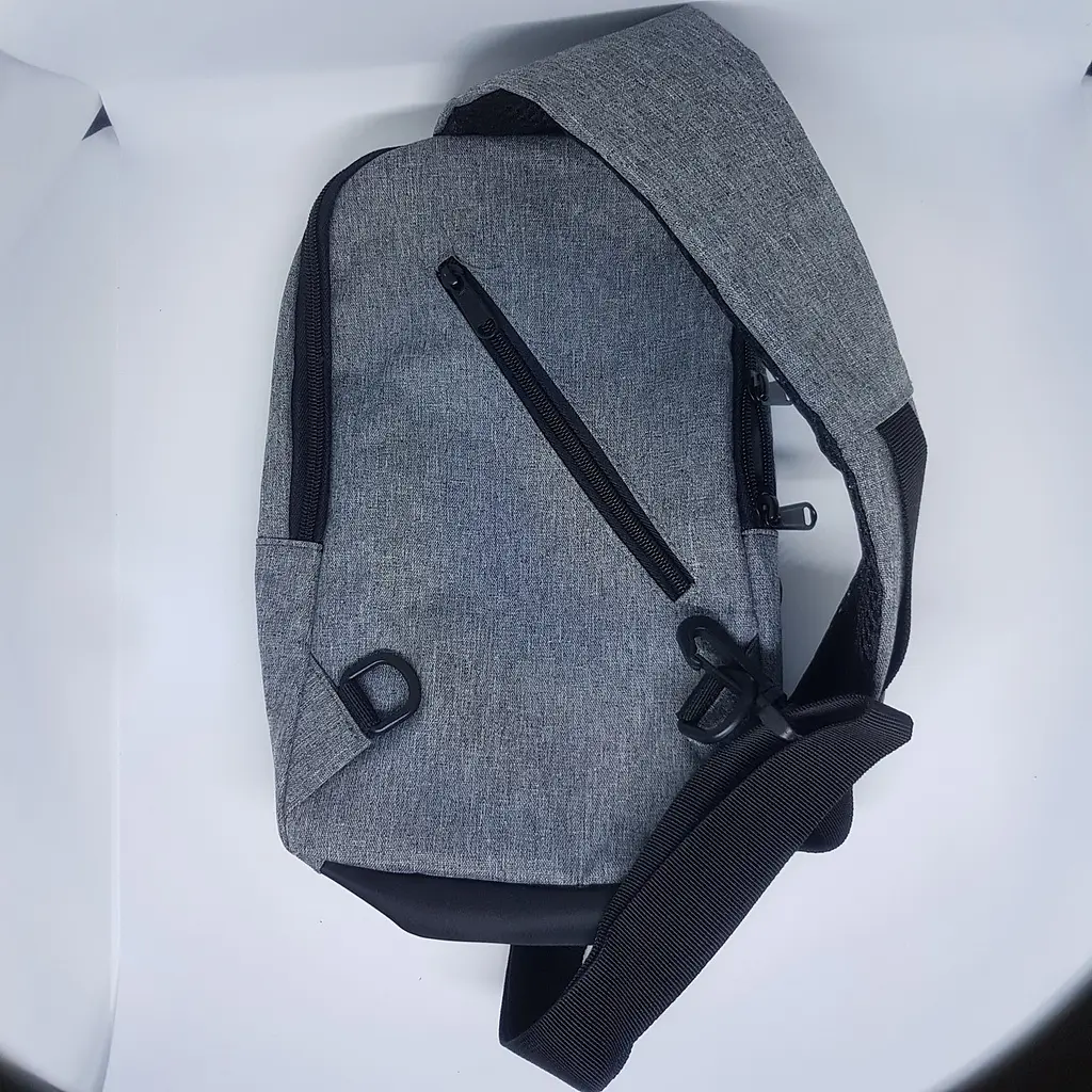 Рюкзак антизлодій із захистом та USB-портом міні Mini сірий - фото 6