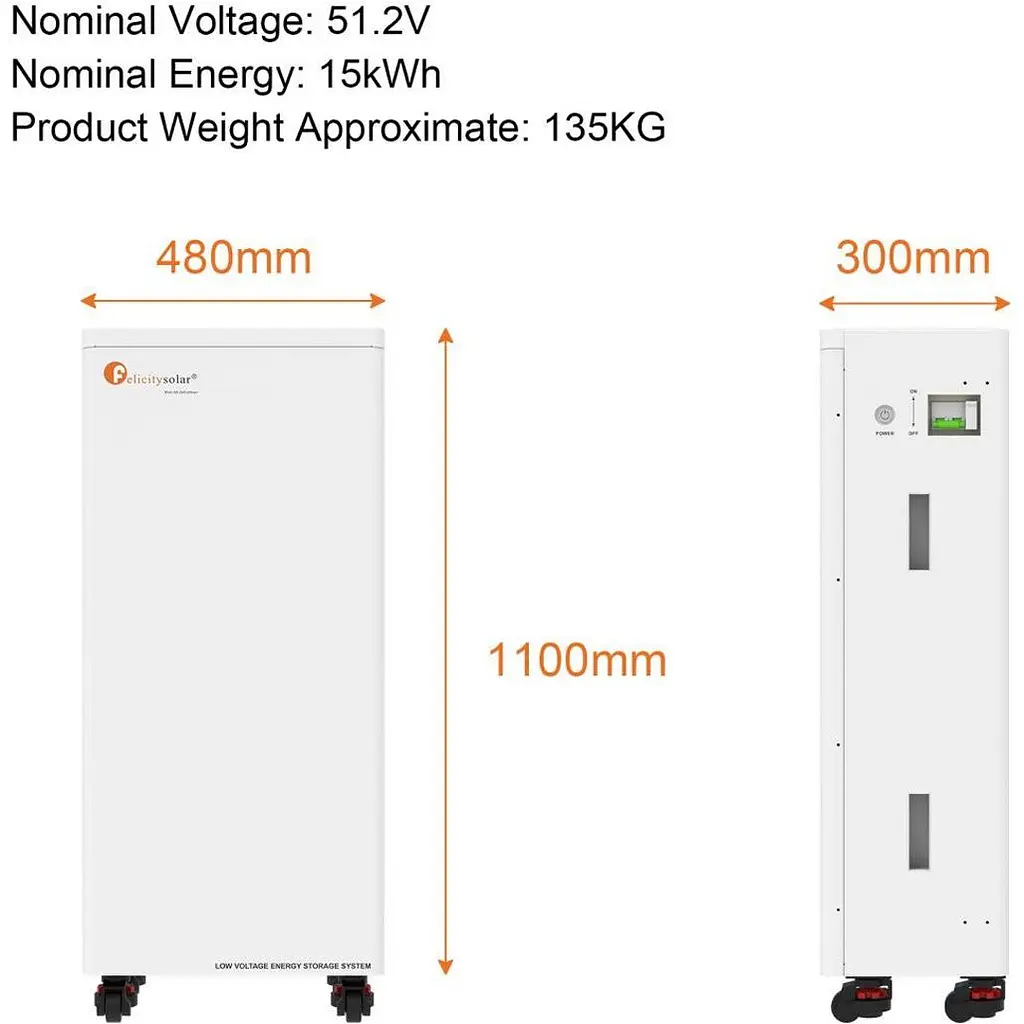 Акумулятор FelicityESS LiFePO4 48V (51.2V/300Ah/15360Wh) (FLA48300) [163795] - фото 7