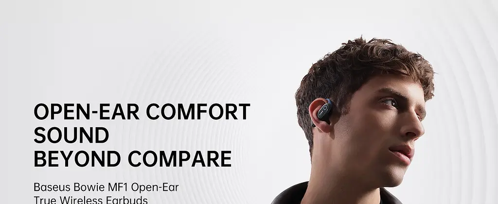 Бездротові спортивні навушники Baseus Bowie MF1 Open-Ear True Wirelles Earbuds чорні - фото 8