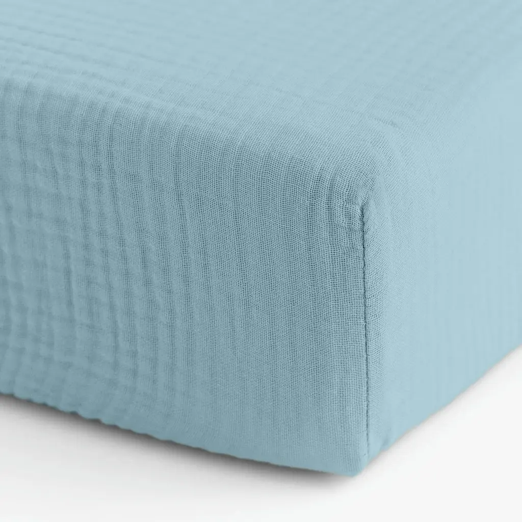 Простирадло на резинці муслін Cosas Aquamarine 200х200х20 см (37Muslin_LightBlue_200x200x20) - фото 5