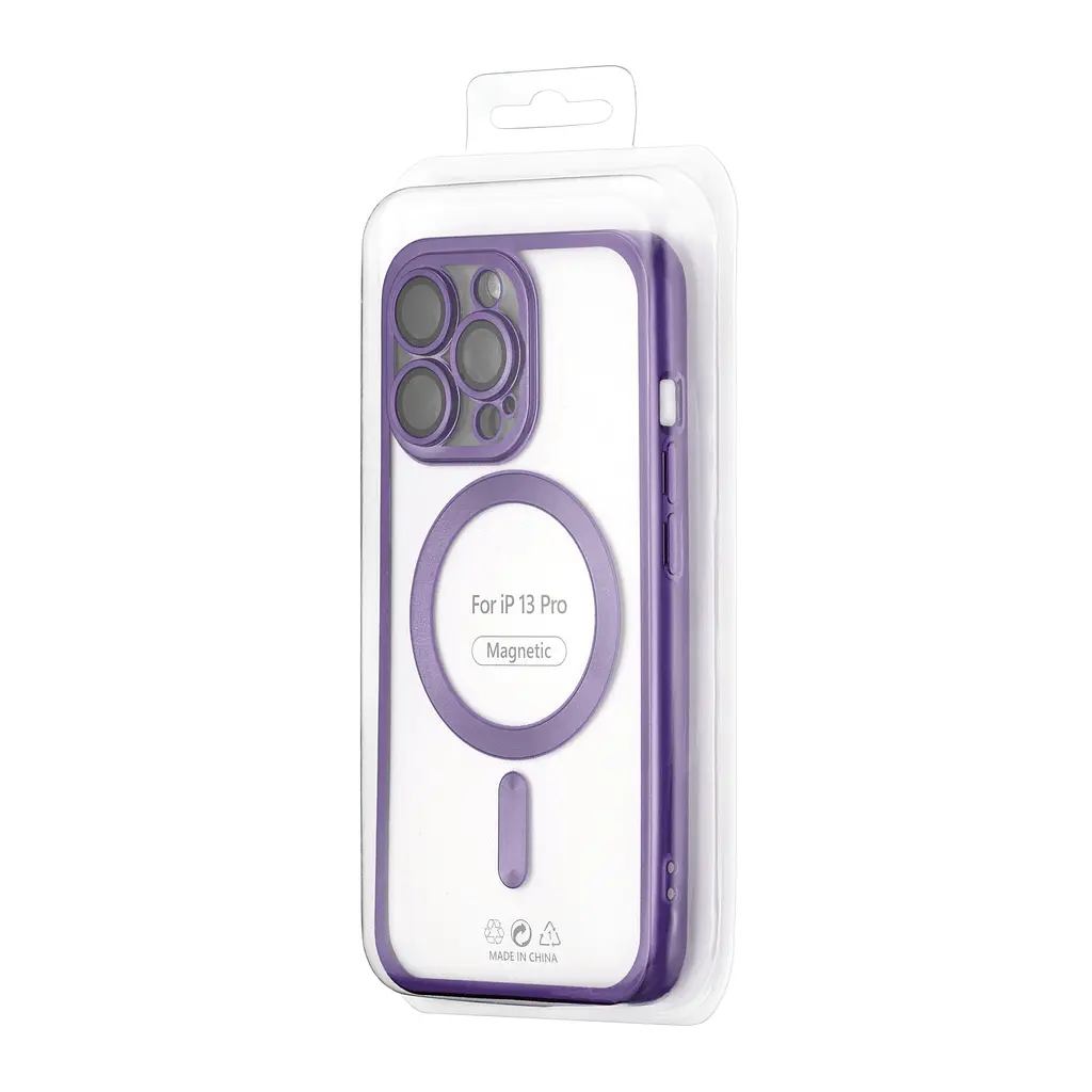 Чохол Ductil Metallic Edge with MagSafe (Protected Camera & Lens) iPhone 15 Pro Deep Purple - фото 2