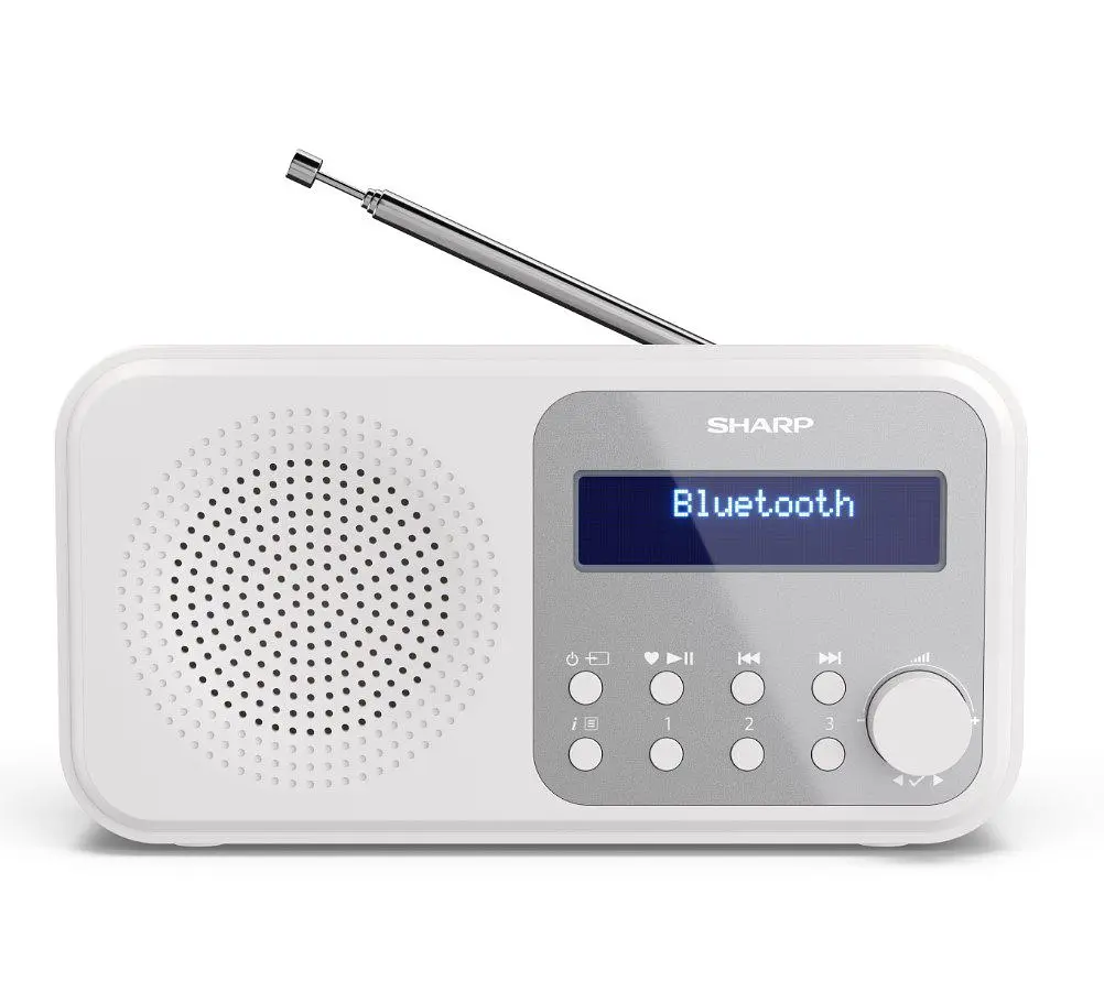 Радіоприймач портативний Sharp DRP420WH DAB+, FM, Bluetooth, батарейки, мережа - фото 3
