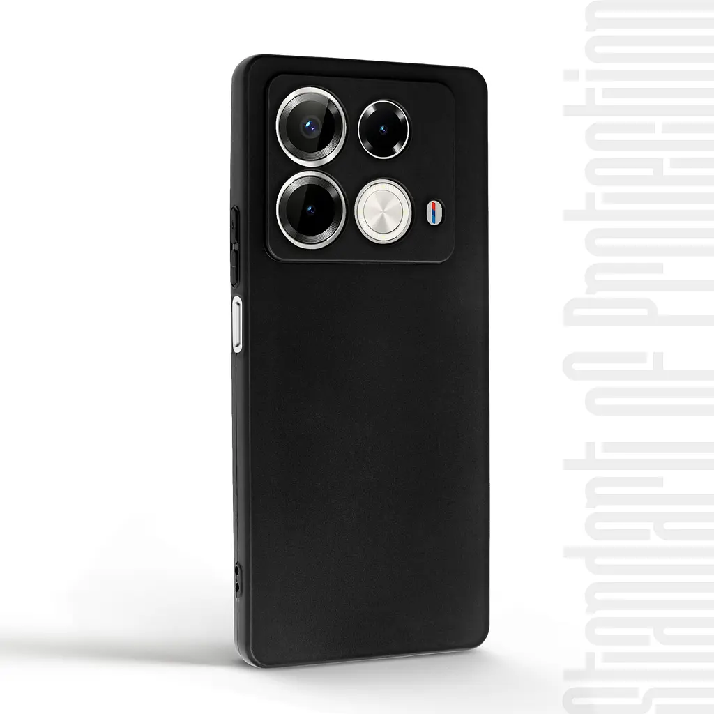 Чехол-накладка для смартфона Infinix Note 40 4G, противоударный, силиконовый, термополиуретановый (ТПУ), с защитой камеры и корпуса, черный, защита всего корпуса, ArmorStandart (ARM73944) - фото 2