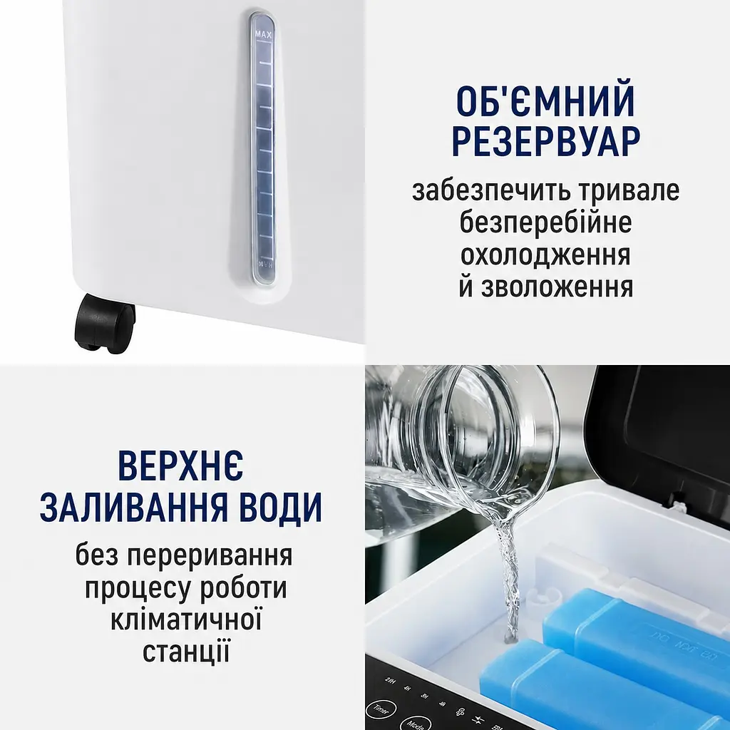 Підлоговий кондиціонер із 3 режимами роботи, пультом дистанційного керування та резервуаром для води на 5,5 л - фото 16