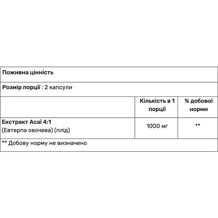 Екстракт ягід Асаї Haya Labs Acai 1000 мг 120 капсул - фото 2