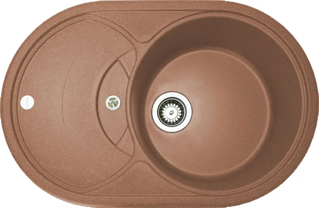 Кухонна мийка Adamant SHELL terra-cotta 770x495x200 мм, з крилом 77 см - фото 3