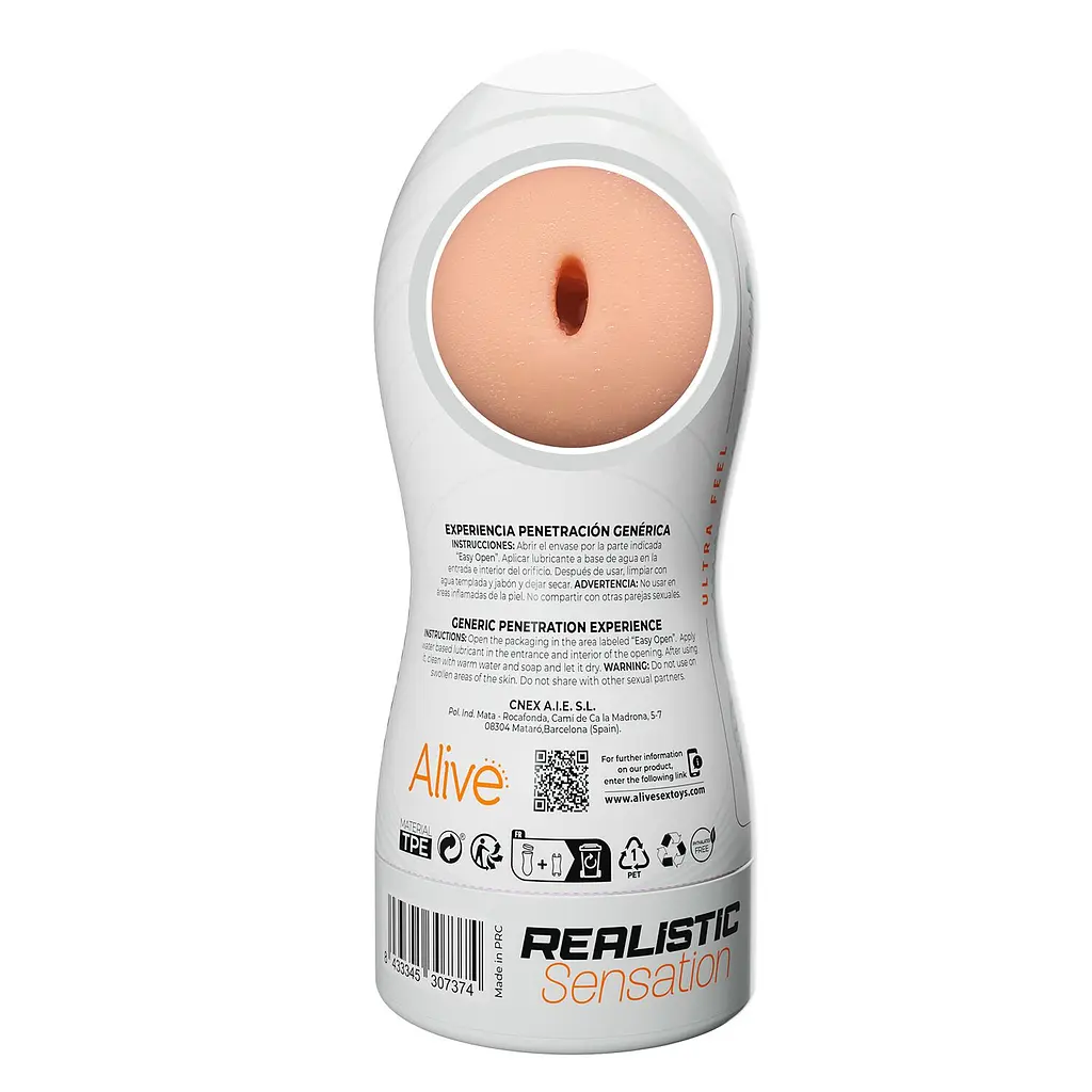 Мастурбатор Alive Maxi Flex L Generic, реалістичний вхід, рельєфний канал - фото 4