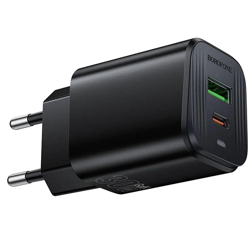 СЗУ Borofone BAS85A Star PD30W+QC3.0 (1USB-A/1C) Black - фото 5