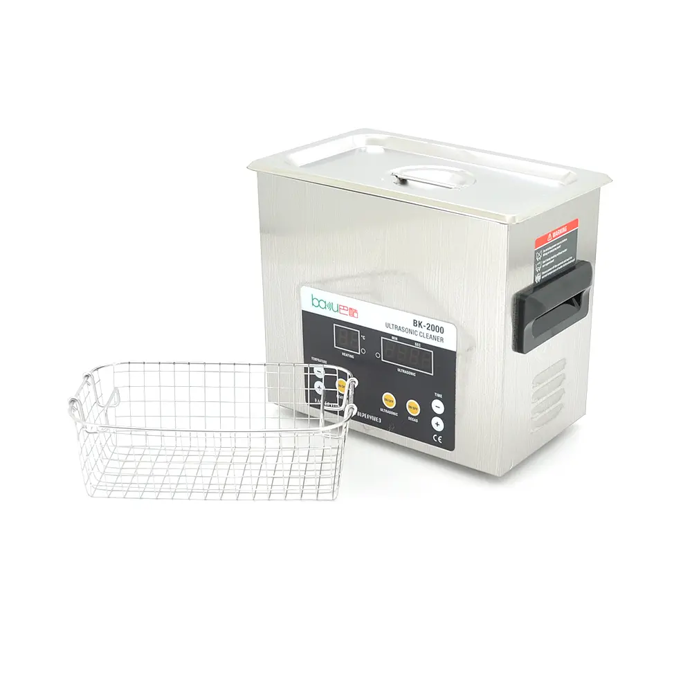Ультразвукова ванна BAKKU BK-2000 з функцією дегазації рідини (3.2L, 120W, 40 kHz, підігрів до 80 гр. C, таймер до 99 хв.) (330*240*307) 3,9 кг - фото 2