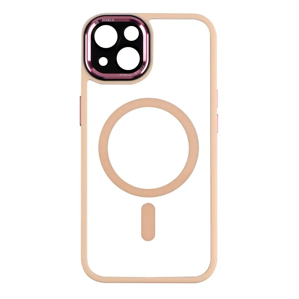 Чохол Creative TPU PC Metal Calais MagSafe Apple iPhone 15 Pink