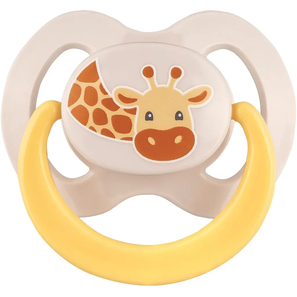 Пустушка силіконова Baby-Nova Wild Animals анатомічна 6-18 міс. жовтий 2 шт. (3962321) - фото 2