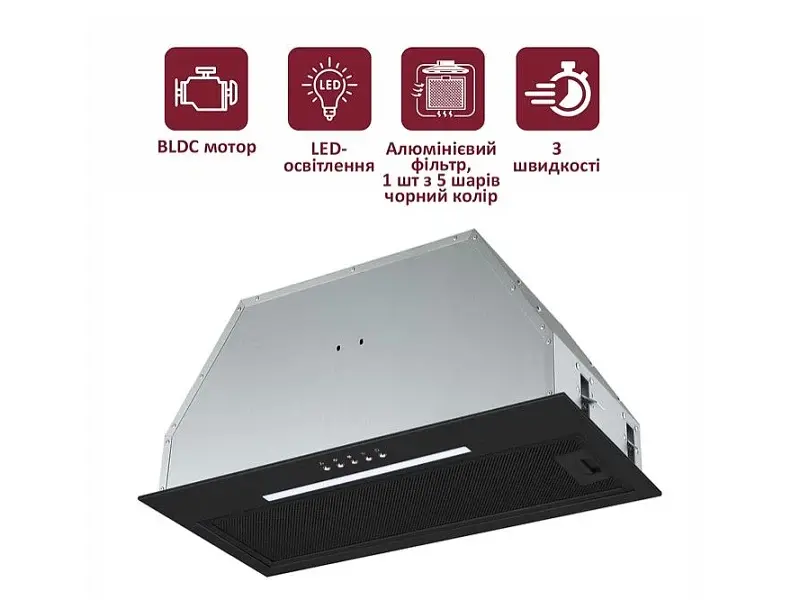 Витяжка вбудована Prime Technics PVBI 10061 B - фото 2