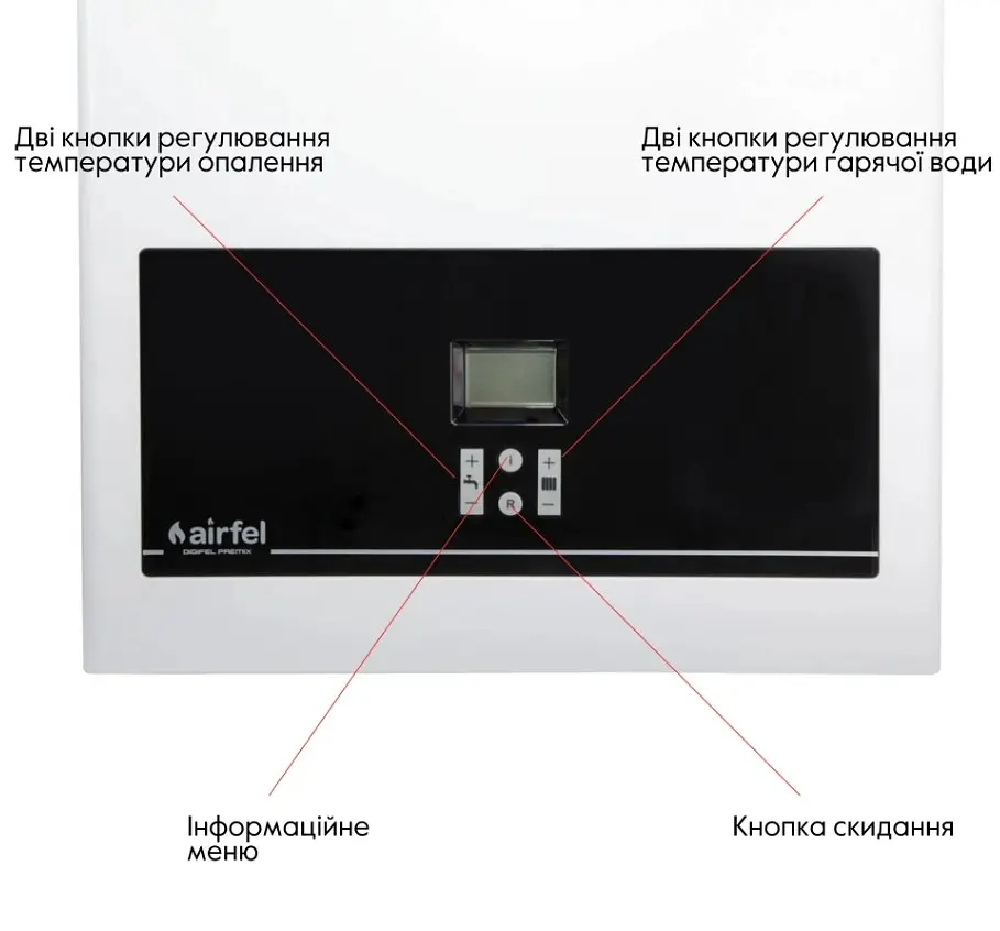 Котел газовий Airfel DigiFEL Premix 30 кВт, двоконтурний, конденсаційний, навісний, з двома теплообмінниками A2CPX030DARU - фото 5