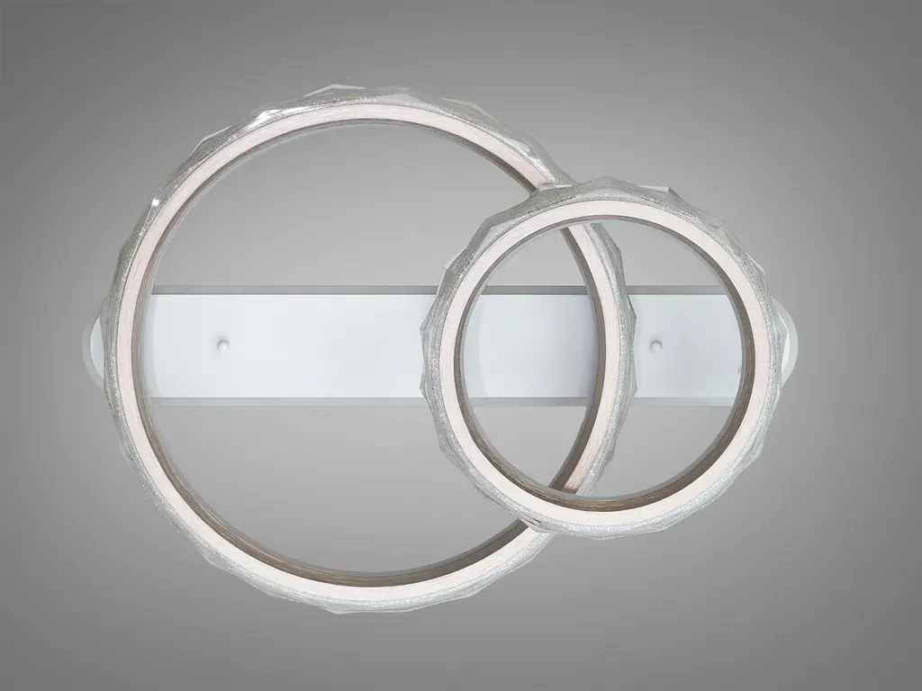 LED-люстра Diasha MX3528/600+400CG шампань 90 Вт з пультом, 2 кільця - фото 3