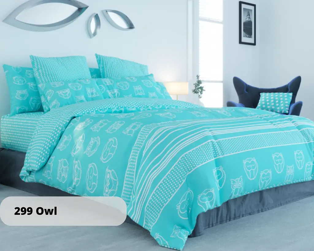 Постільна білизна ТЕП 299 Owl євростандарт блакитна (2-00880_18843) - фото 2